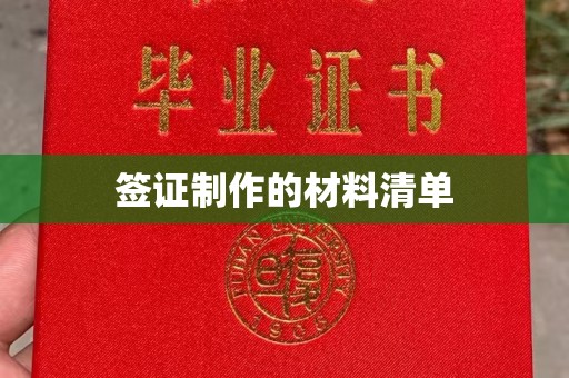 中堂签证制作的材料清单
