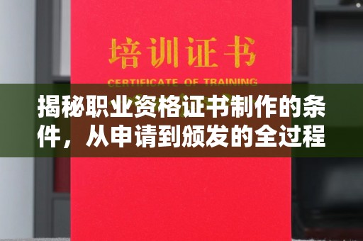 中堂揭秘职业资格证书制作的条件，从申请到颁发的全过程