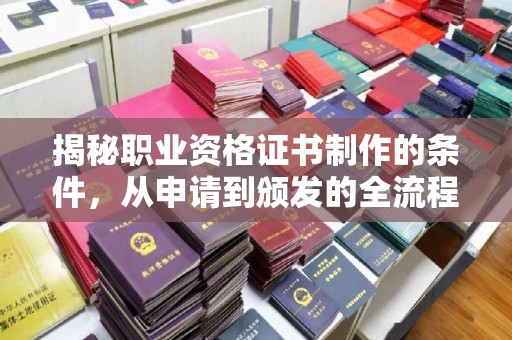 中堂揭秘职业资格证书制作的条件，从申请到颁发的全流程解析