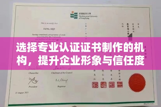 中堂选择专业认证证书制作的机构，提升企业形象与信任度