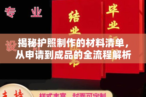 中堂揭秘护照制作的材料清单，从申请到成品的全流程解析