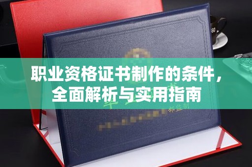 中堂职业资格证书制作的条件，全面解析与实用指南