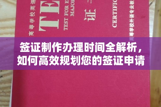 中堂签证制作办理时间全解析，如何高效规划您的签证申请流程